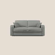 Lebron Divano letto matrimoniale in velluto morbido T01 grigio chiaro 176 cm (mat. 120x197)