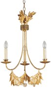 Lampadario Classico Sweet Olive Acciaio 3 Luci E14