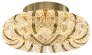 Plafoniera Da Soffitto Classico Retrò Acrilico Metallo Oro Lucido Led86W