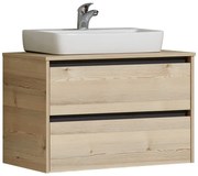 Piano per lavabo di colore naturale con effetto pino Quickset 393 – Pelipal