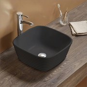 Lavabo D'Appoggio 40x40 Cm Rubicer "Break The Rules" Nero Lucido