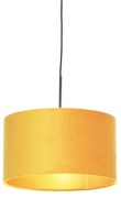 Lampada sospensione velluto giallo 35 cm - COMBI