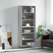 Credenza grigio sonoma 69,5x32,5x180 cm legno multistrato