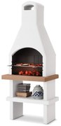 Barbecue fisso in calcestruzzo a carbonella EASY GARDEN BY PALAZZETTI GILI L 80 x H 205 x P 59 cm