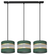 Lampadario a sospensione con filo HELEN 3xE27/15W/230V verde/oro