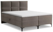 Letto boxspring marrone con contenitore 180x200 cm Pakalana – Makamii