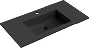 Mexen Otis lavabo incassato nel piano 91 x 46,5 cm, nero opaco - 25189071