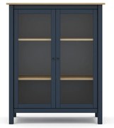 Vetrina in legno di pino blu scuro/naturale 90x110 cm Misti - Marckeric