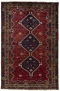 Shiraz Tappeto 170 x 260 Rosso (Iran) Annodato A Mano