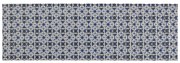 Tappeto da bagno in plastica bianca e blu 65x200 cm Murcia - Wenko