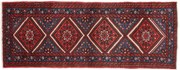 Tappeto 80x220 Blu (Iran) Annodato A Mano