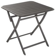 Tavolo da pranzo per giardino pieghevole Idaho NATERIAL struttura e superficie in alluminio antracite per 2 persone 75x75cm