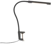 Lampada da tavolo a morsetto nera incl. LED con dimmer touch - Lionard