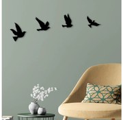 SET 4x Uccelli per decorazione murale