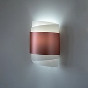 Applique Moderna Con Cavo 1 Luce Bea In Polilux Rosa Metallico Made In Italy