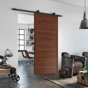 Porta scorrevole Rustic in mdf marrone, L 93 x H 212 cm, con binario Industrial Reversibile