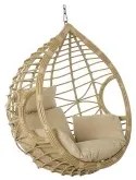 Sedia da giardino sospesa DKD Home Decor 90 x 70 x 110 cm 105 x 75 x 226 cm Beige Metallo Marrone rattan sintetico