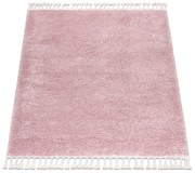 Tappeto BERBER quadrato 9000 rosa Frange berbero marocchino shaggy