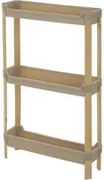 Scaffale 3 ripiani legno 48x30x44 cm