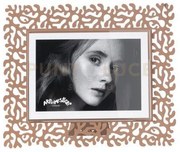 Portafoto di design corallo grande orizzontale mocha mousse in ferr...