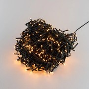 Catenaria NATALIZIA LED 8 GIOCHI DI LUCE 23m Cavo VERDE IP44 Colore Bianco Caldo 2200 - 2300 °K