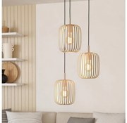 Eglo 900687 - Lampadario a sospensione con filo ROMAZZINA 3xE27/40W/230V beige