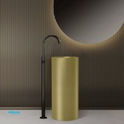 Lavabo Freestanding "Venus" Da 85 cm C/Scarico a Pavimento Finitura Oro