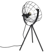 Lampada da tavolo a treppiede industriale nera regolabile - Hanze