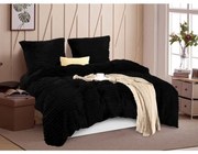 Lenzuola di peluche - nero 4 parti: 1pc 160x200 + 2pc 70x80 + telo