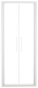 Porta doccia battente Record, L 77-81 cm x H 195 cm x SP 6 mm, profilo bianco