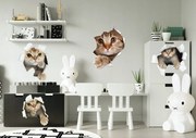 Adesivo da parete per bambini con adorabile gattino 60 x 120 cm