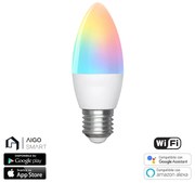 Lampadina Led Smart C37 E27 6,5W WiFi RGB CCT luce regolabile e dimmerabile Aigostar