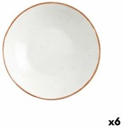 Piatto Fondo Ariane Terra Ceramica Beige (Ø 21 cm) (6 Unità)