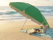 ombrellone da spiaggia in alluminio tondo