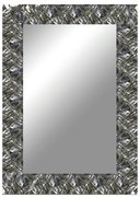 Specchio CAPUA rettangolare in legno argento 139 x 99 cm