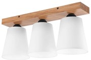 Lampadario a plafone LULA 3xE27/60W/230V quercia