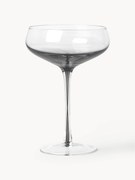 Set di 4 coppe da champagne in vetro soffiato con sfumatura di colore Smoke