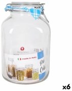 Vaso Borgonovo Ermetico Trasparente Cristallo 4,25 L 14,5 x 14,5 x 26 cm (6 Unità)