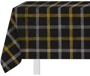 Tovaglia natalizia tartan beige e oro