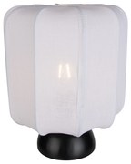 Lampada da tavolo Japandi nera con paralume bianco - Nori
