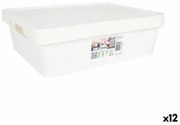 Scatola portaoggetti con coperchio Tontarelli Maya Bianco 9,2 l 36 x 28 x 11 cm (12 Unità)