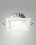 Davos faretto incasso bianco quadrato 20w 3000k 2100lm opale