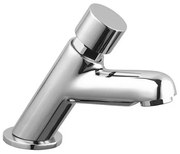 Rubinetto per lavabo temporizzato a pulsante Idral in ottone cromo