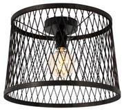 Lampada da soffitto rurale in rattan nero 40 cm IP44 - Calamus