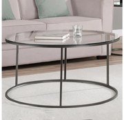 Tavolino BERLIN 60x45 cm nero/limpido