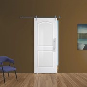 Porta scorrevole sinistra Empire in vetro bianco, L 88 x H 215 cm, con binario Ermes