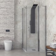 Kamalu - cabina doccia 70x80 battente 80 fisso 70cm | kpx2800