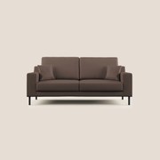 Uranio divano moderno lineare in Ecopelle impermeabile T04 marrone