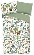 Set copripiumino e federa da bambini verde in cotone per letto singolo 140x200 cm Samba – Good Morning