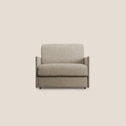 Evans poltrona letto in morbido tessuto impermeabile T02 beige